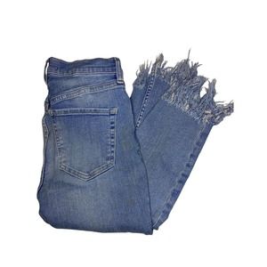 Free People Women's Great Heights Frayed Skinny Jeans Size 25